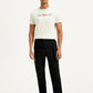 Men's Black Authentic Straight Fit Cargo Trousers - Front View
