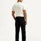 Men's Black Authentic Straight Fit Cargo Trousers - Back View