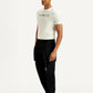 Men's Black Authentic Straight Fit Cargo Trousers - Side View