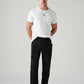 Men's Black Authentic Relaxed Straight Fit Mid Rise Cargos - Styleshot View