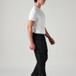 Men's Black Authentic Relaxed Straight Fit Mid Rise Cargos - Side View