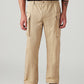 Men's Beige Authentic Relaxed Straight Fit Mid Rise Cargos - Front View