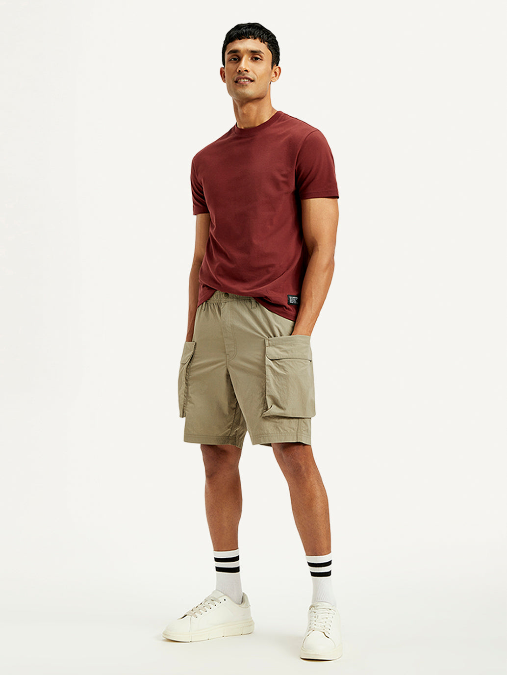 Men's Solid Regular Fit Shorts - Styleshot View