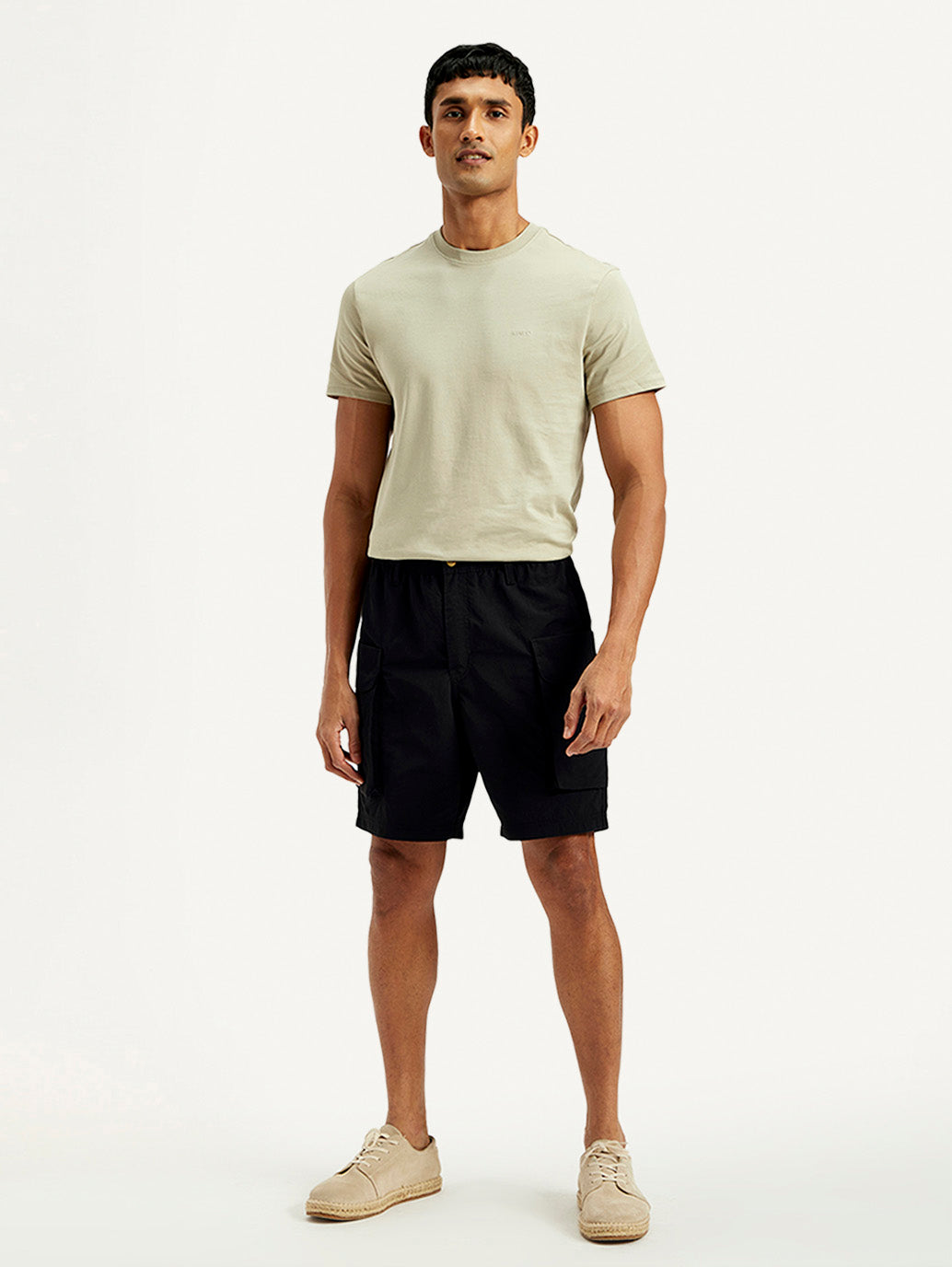 Men's Solid Regular Fit Shorts - Front View