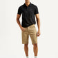 Men's Khaki Tapered Shorts - Styleshot View