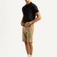 Men's Khaki Tapered Shorts - Side View