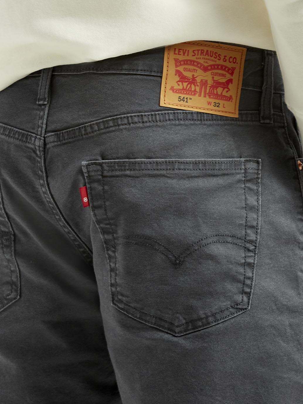 Men's Grey Tapered Mid Rise Shorts - Detail View