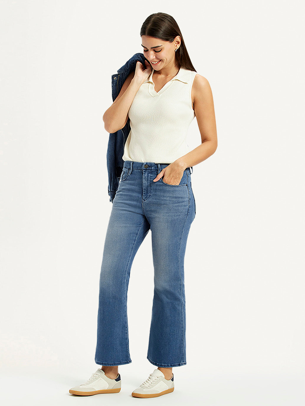 Women's Redloop 726 Blue Flared Fit Mid Rise Jeans