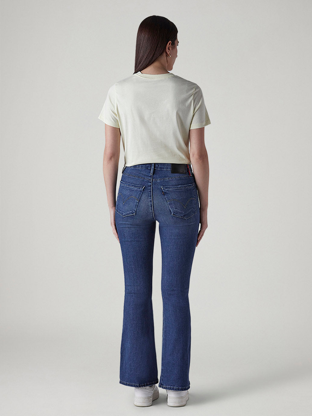 Women's 726 Blue Flared Fit High Rise Redloop Jeans - 20 View