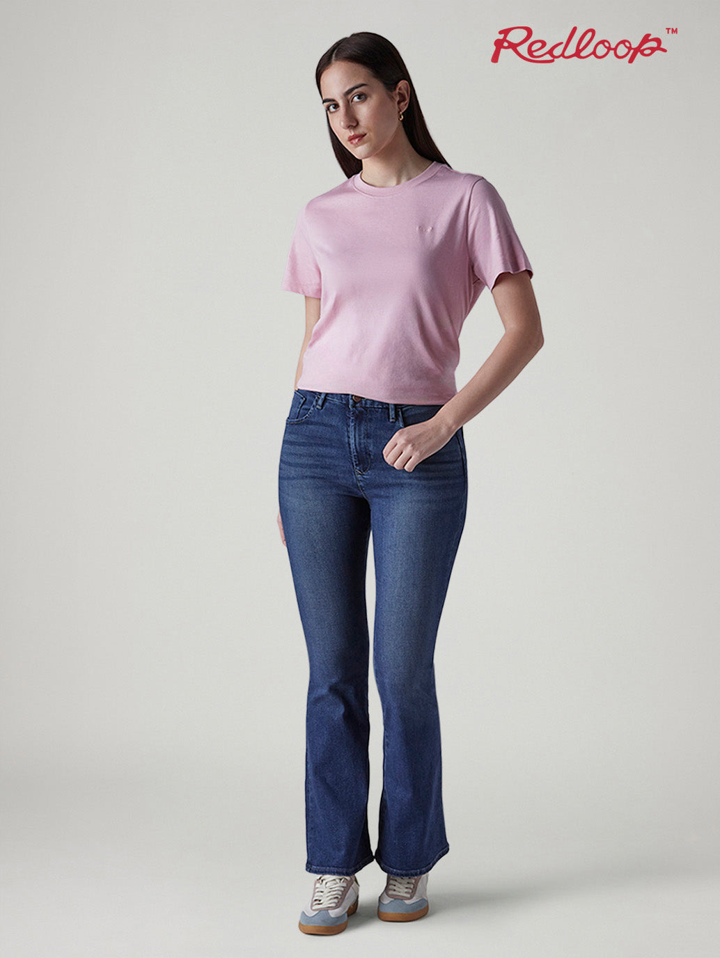 Women's 726 Indigo Flared Fit High Rise Redloop Jeans