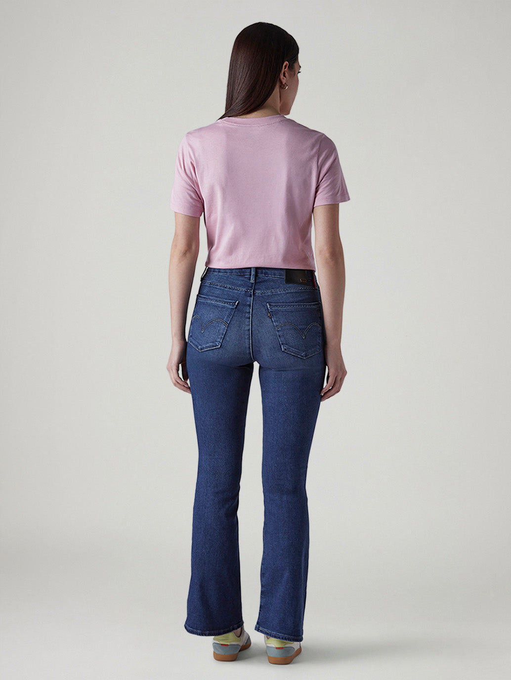 Women's 726 Indigo Flared Fit High Rise Redloop Jeans - Back View