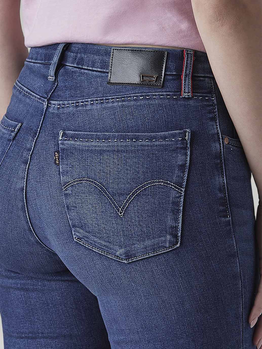 Women's 726 Indigo Flared Fit High Rise Redloop Jeans - Detail View