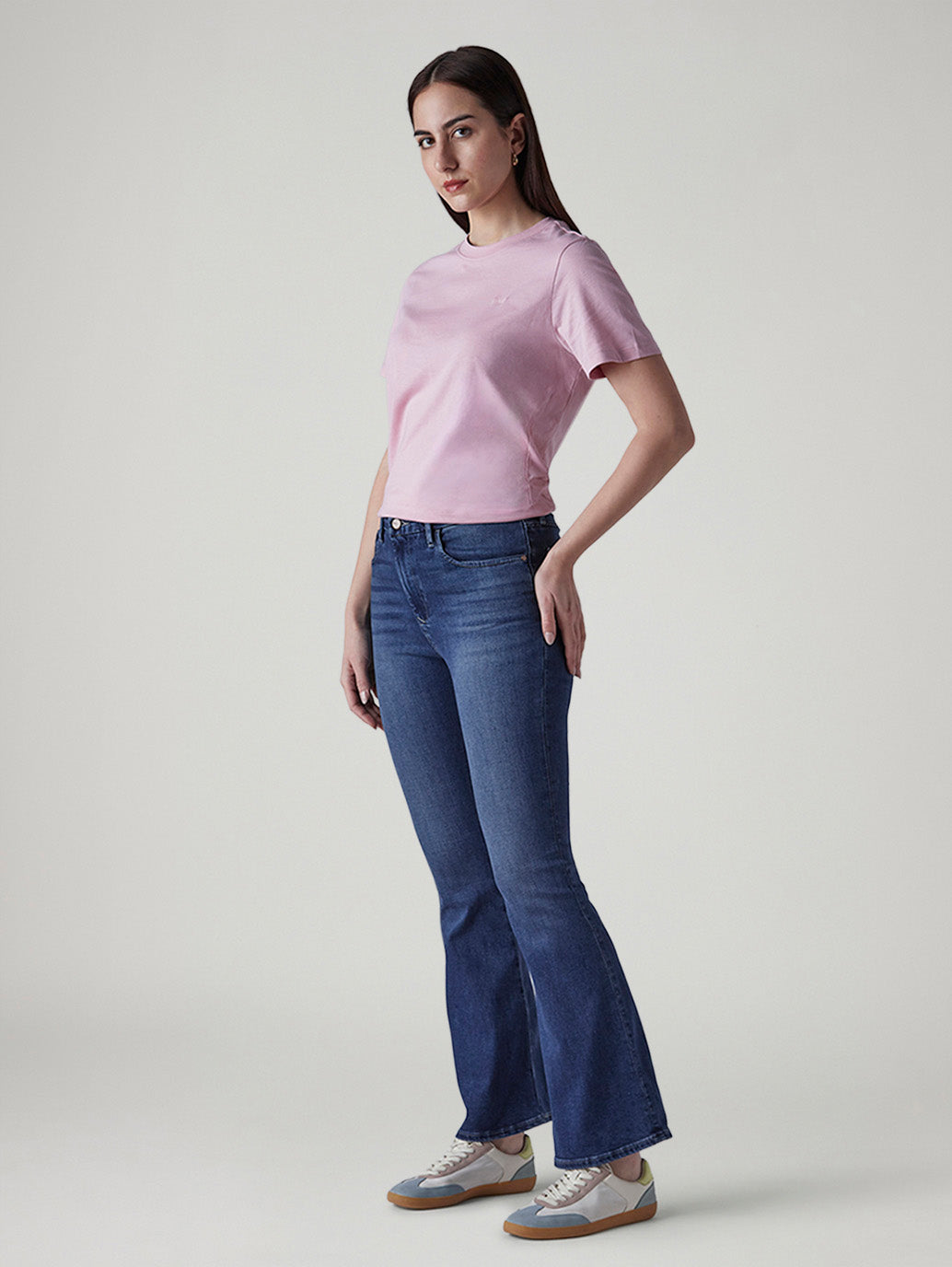 Women's 726 Indigo Flared Fit High Rise Redloop Jeans - Side View