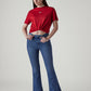 Women's 726 Light Indigo Flared Fit High Rise Redloop Jeans - Styleshot View
