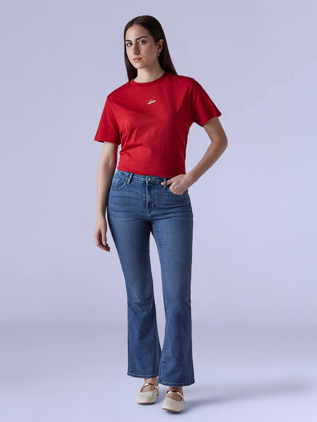 Women's 726 Light Indigo Flared Fit High Rise Redloop Jeans - 9ce1c19e-b7d1-4c4d-a89f-f980b7ac4ff5 View