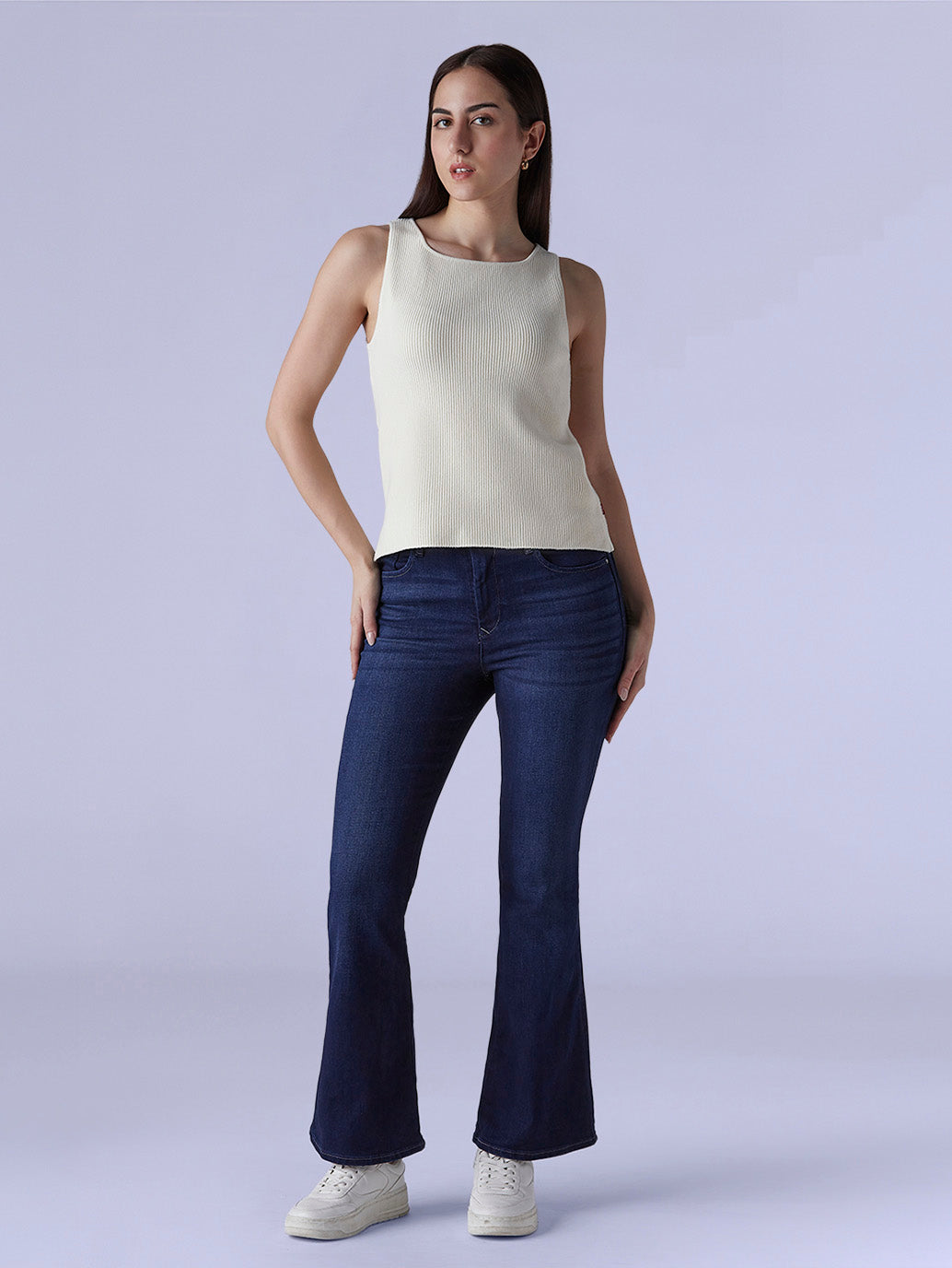 Women's 726 Dark Indigo Flared Fit High Rise Redloop Jeans