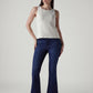 Women's 726 Dark Indigo Flared Fit High Rise Redloop Jeans - Logo View