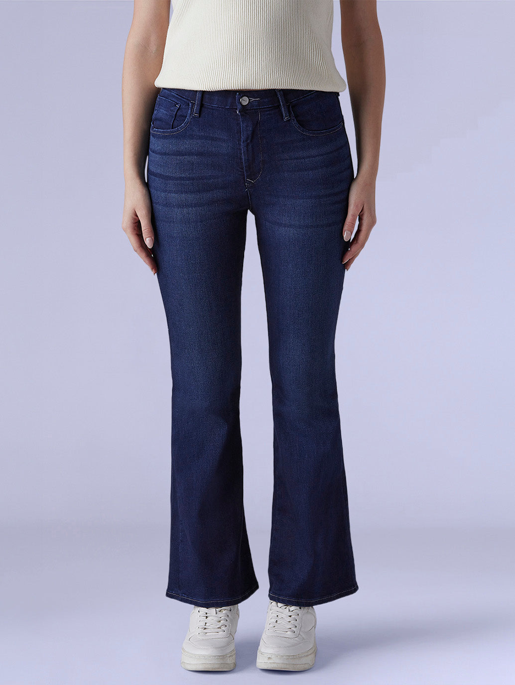 Women's 726 Dark Indigo Flared Fit High Rise Redloop Jeans - 1762304c-9757-439e-9ed2-9551fefb5448 View