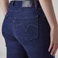 Women's 726 Dark Indigo Flared Fit High Rise Redloop Jeans - 20 View