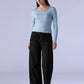 Women's 726 Black Flared Fit High Rise Redloop Jeans - Front View
