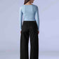 Women's 726 Black Flared Fit High Rise Redloop Jeans - Back View