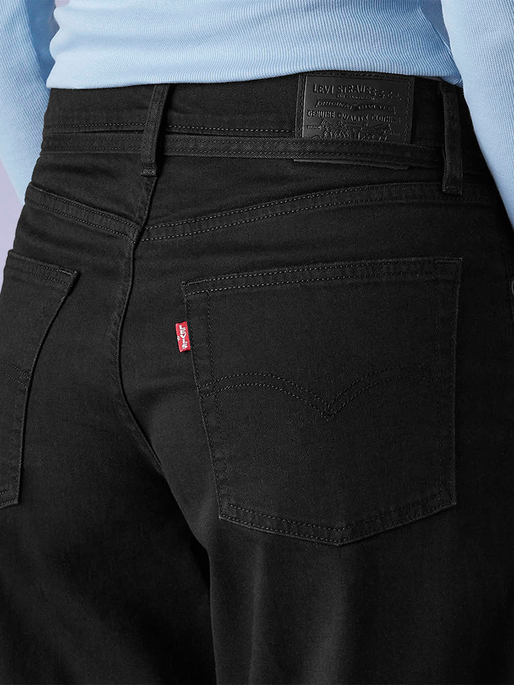 Women's 726 Black Flared Fit High Rise Redloop Jeans - 82cbdd8a-bf5a-4932-a86b-a7ec7af16893 View