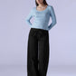 Women's 726 Black Flared Fit High Rise Redloop Jeans - Styleshot View