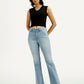 Women's Redloop 726 Light Indigo Flared Fit High Rise Jeans - Styleshot View
