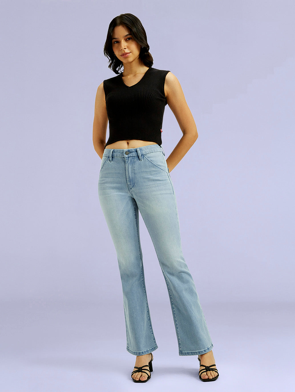 Women's Redloop 726 Light Indigo Flared Fit High Rise Jeans