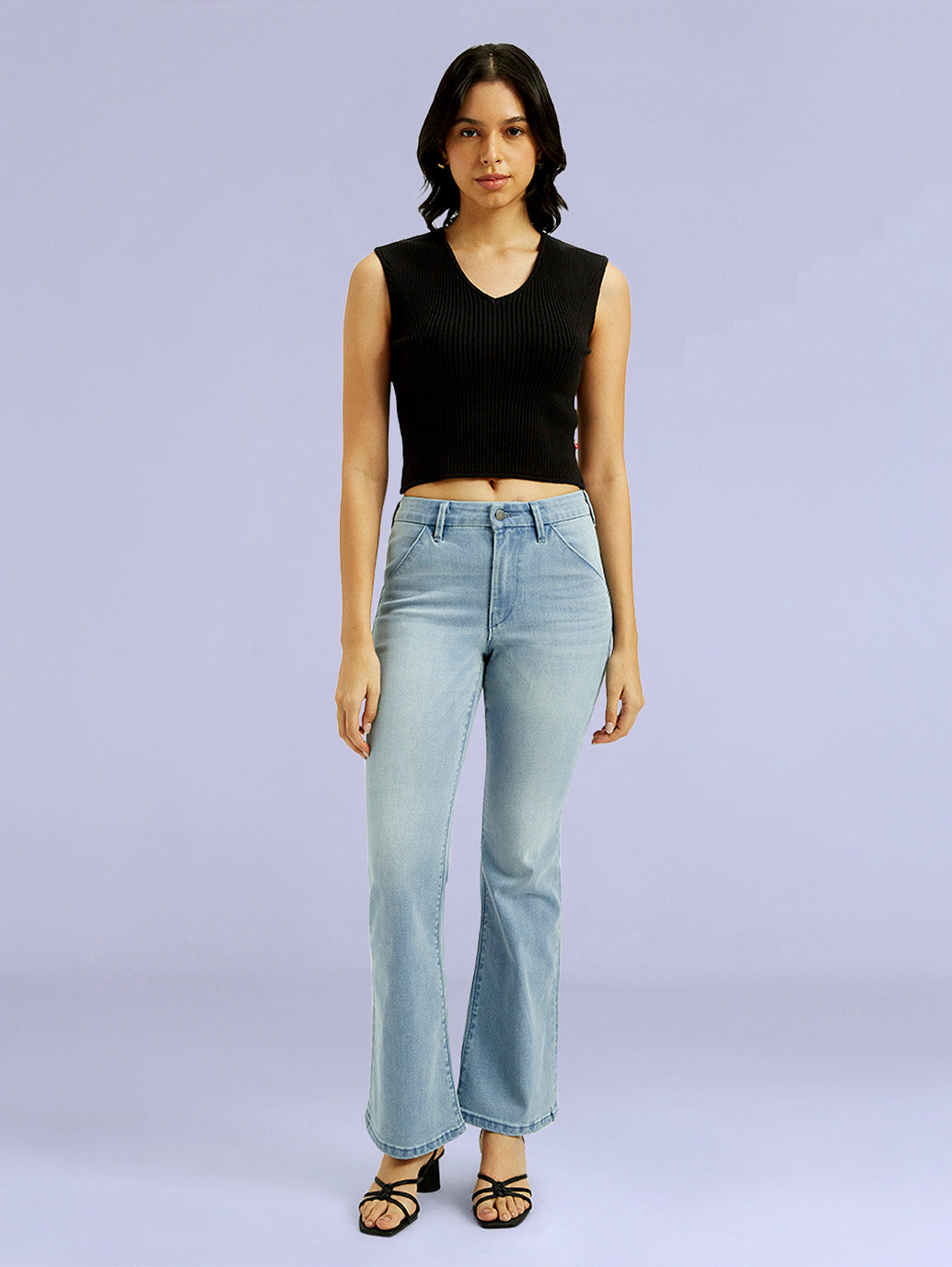 Women's Redloop 726 Light Indigo Flared Fit High Rise Jeans - bbc6c67c-a20e-44e2-ab21-c686e8413d45 View