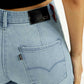 Women's Redloop 726 Light Indigo Flared Fit High Rise Jeans - Detail View