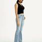 Women's Redloop 726 Light Indigo Flared Fit High Rise Jeans - Side View