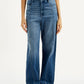 Women's Redloop Blue Loose Fit High Rise Jeans - Front View
