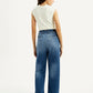 Women's Redloop Blue Loose Fit High Rise Jeans - Back View