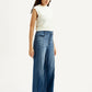 Women's Redloop Blue Loose Fit High Rise Jeans - Side View
