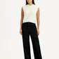 Women's Redloop Black Ribcage Wide Leg Fit High Rise Jeans - Front View