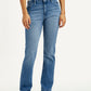 Women's Redloop Light Blue Wedgie Straight Fit Mid Rise Jeans - Front View