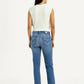 Women's Redloop Light Blue Wedgie Straight Fit Mid Rise Jeans - Back View