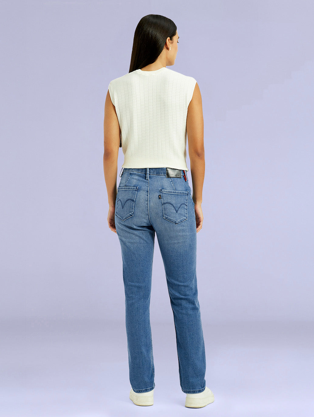 Women's Redloop Light Blue Wedgie Straight Fit Mid Rise Jeans - 9599f34f-7619-419e-8cbd-be9c449c6c47 View