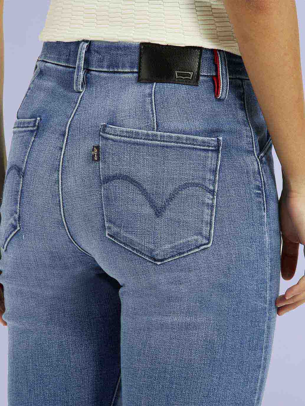 Women's Redloop Light Blue Wedgie Straight Fit Mid Rise Jeans - 44e538dc-c8a5-4691-94ab-335d63753106 View