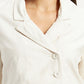 Women's Self Design Off-White Stylised Jacket - Detail View