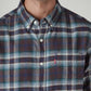 Men's Checkered Slim Fit Flannel Shirt - Detail View