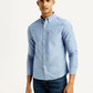 Men's Solid Slim Fit Oxford Shirt - Front View