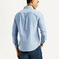 Men's Solid Slim Fit Oxford Shirt - Back View