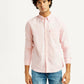 Men's Solid Slim Fit Oxford Shirt - Front View