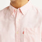 Men's Solid Slim Fit Oxford Shirt - Detail View