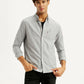 Men's Solid Light Grey Slim Fit Shirt - Styleshot View
