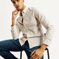 Men's Solid Slim Fit Oxford Shirt - Elevated View