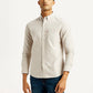 Men's Solid Slim Fit Oxford Shirt - Front View