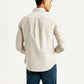 Men's Solid Slim Fit Oxford Shirt - Back View